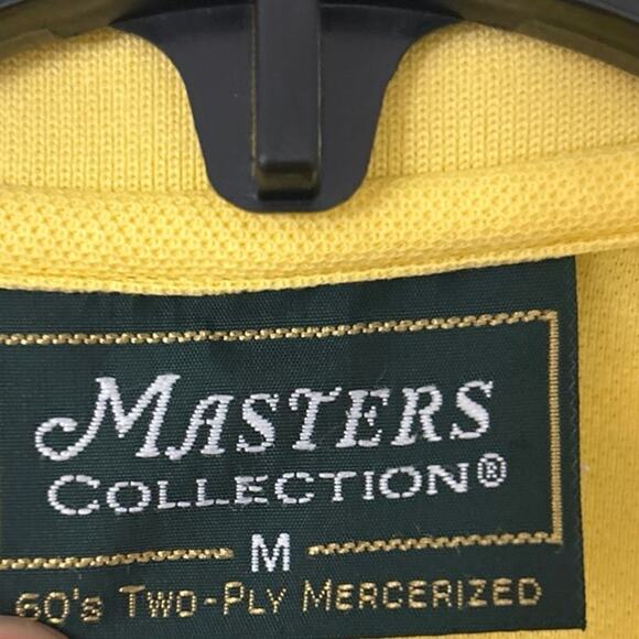 Masters Collection Vintage Cotton Yellow Masters Golf Polo Medium Preppy - Picture 10 of 13